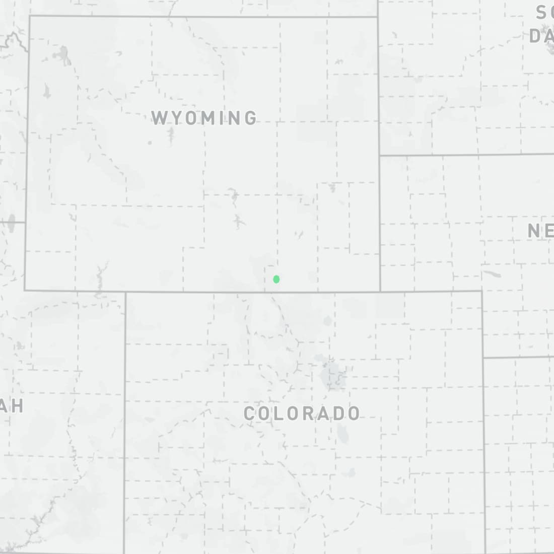 Range map for Wyoming Toad