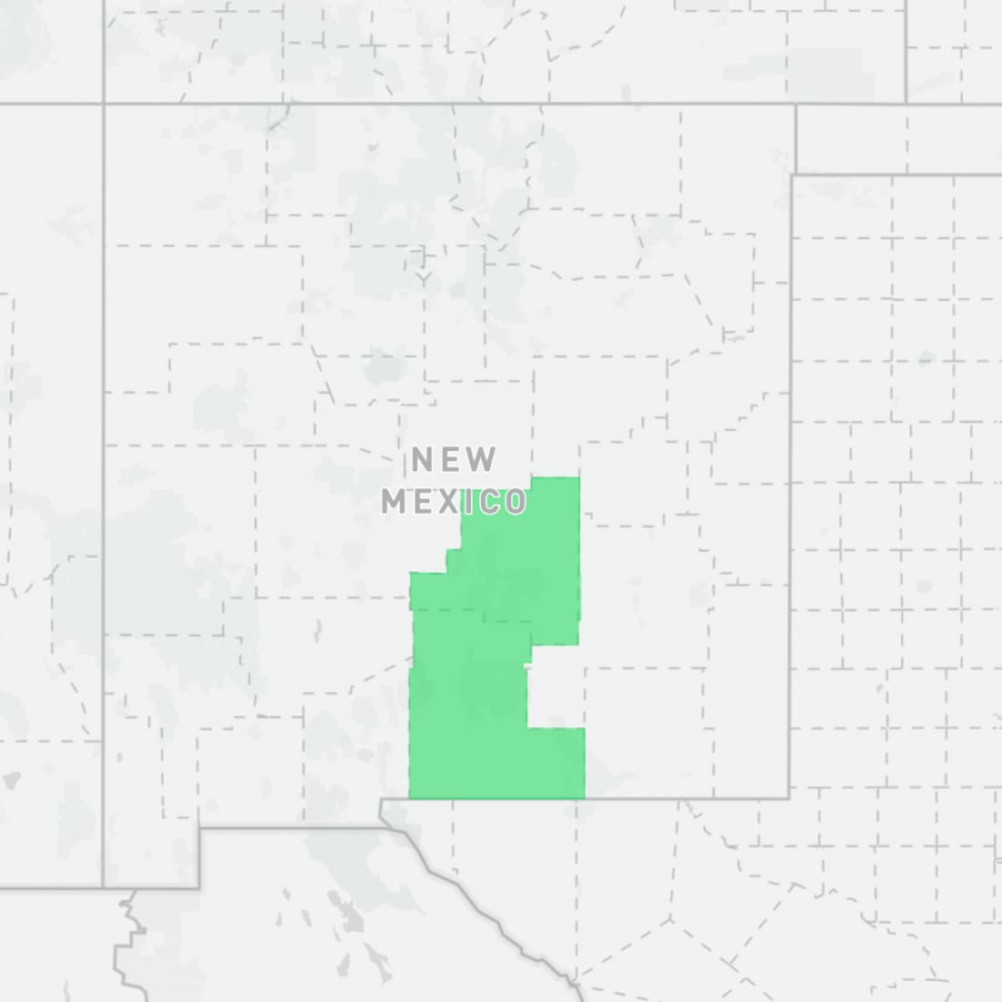 Range map for Sacramento Mountain Salamander