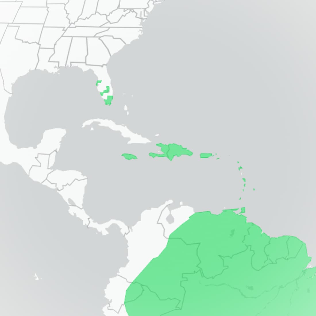 Range map for Cane Toad