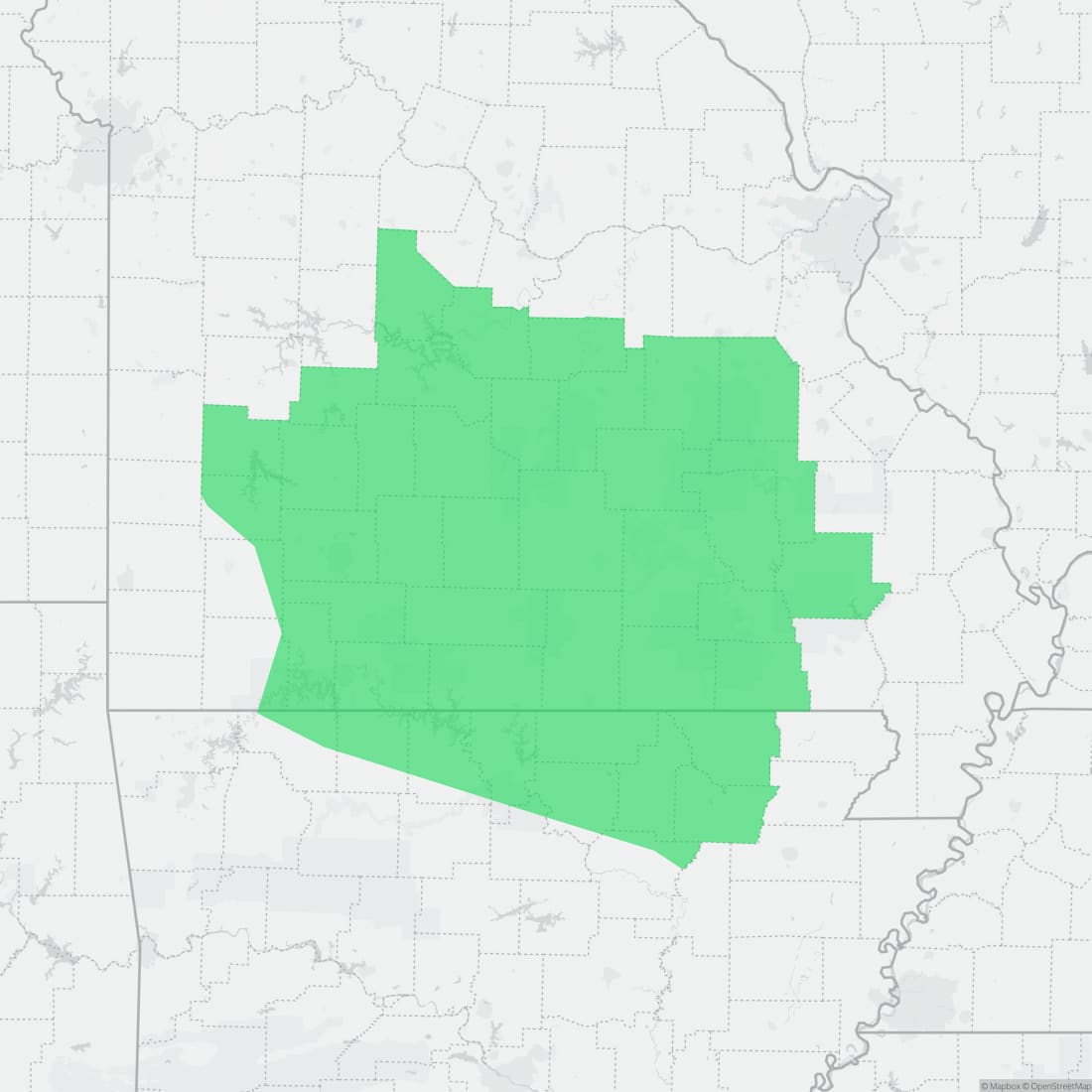 Range map for Northern Grotto Salamander