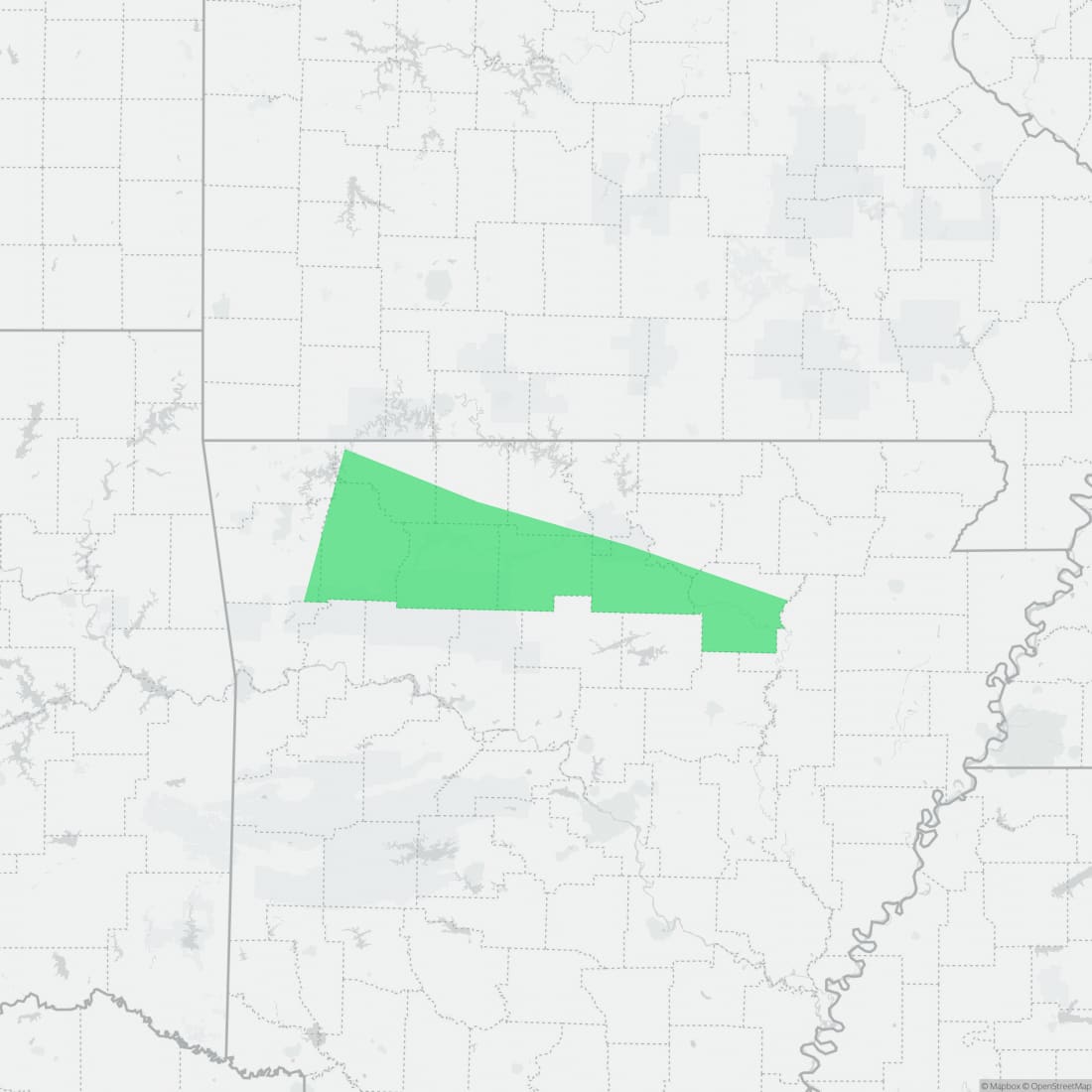 Range map for Southern Grotto Salamander