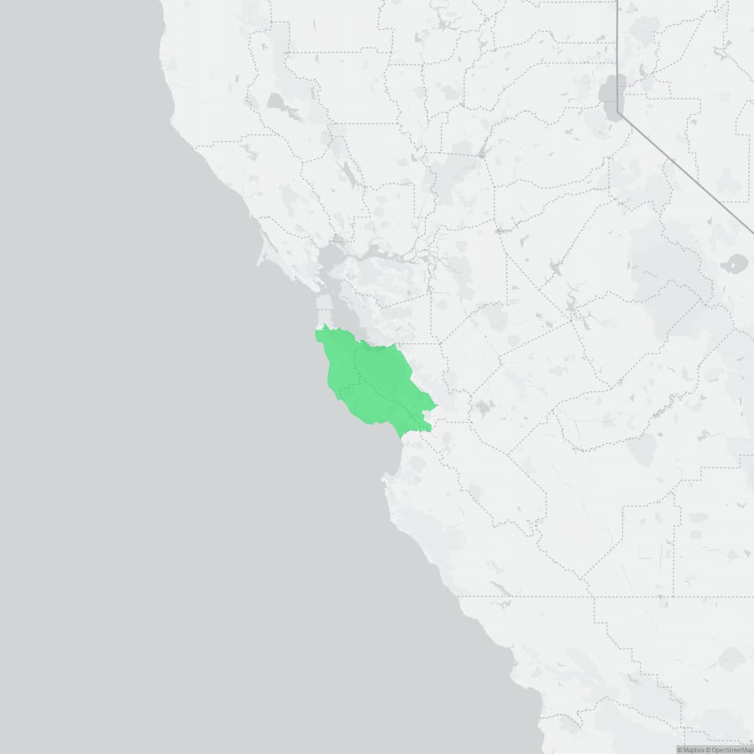Range map for Santa Cruz Black Salamander