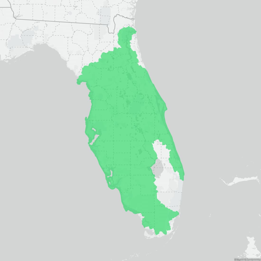 Range map for Florida Mud Turtle