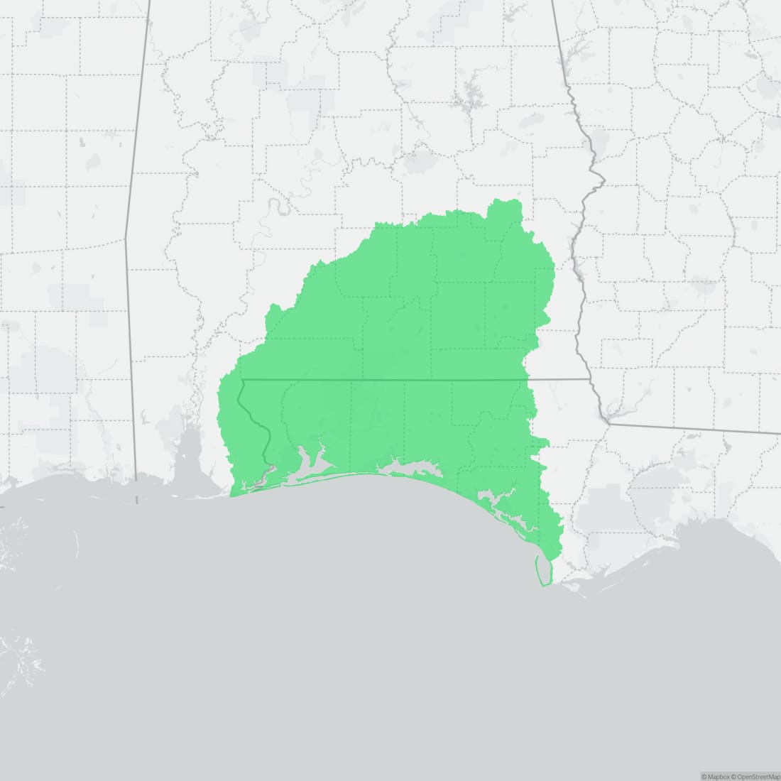 Range map for Intermediate Musk Turtle