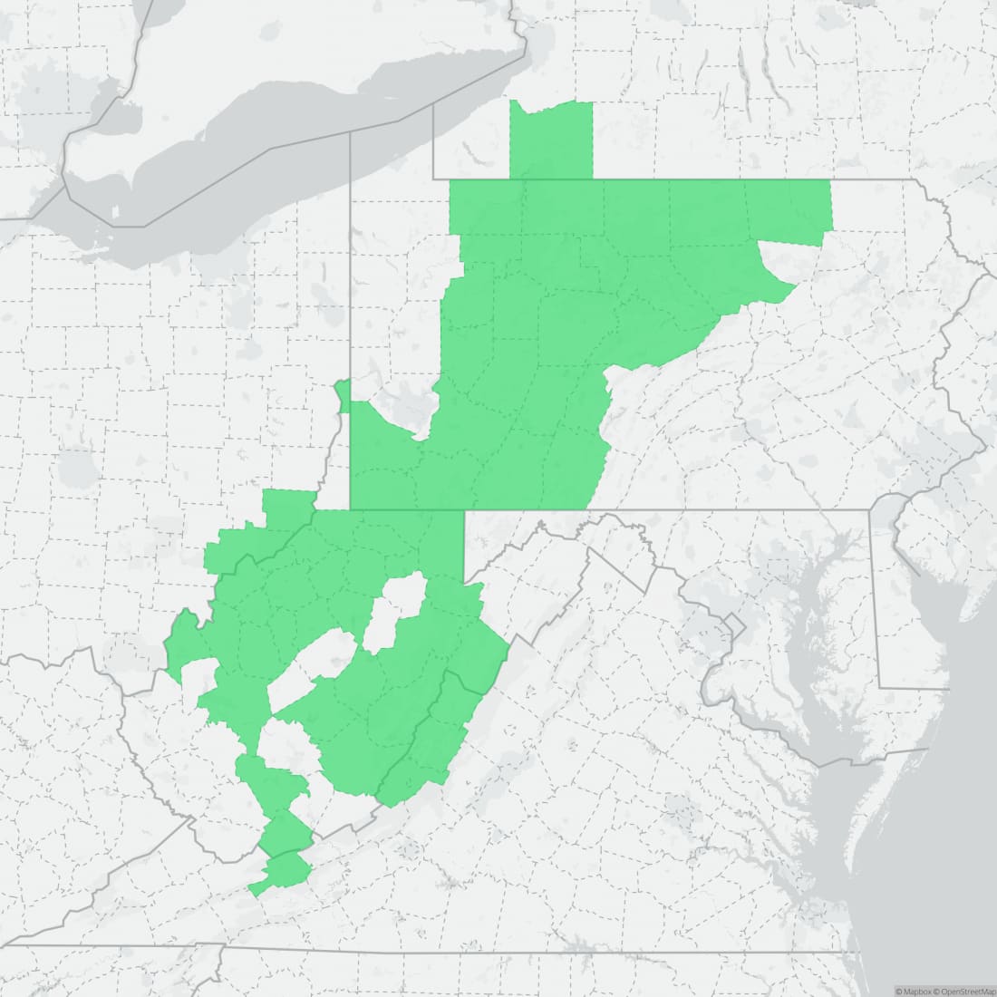 Range map for Wehrle's Salamander