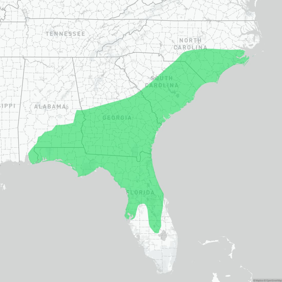 Range map for Seepage Siren