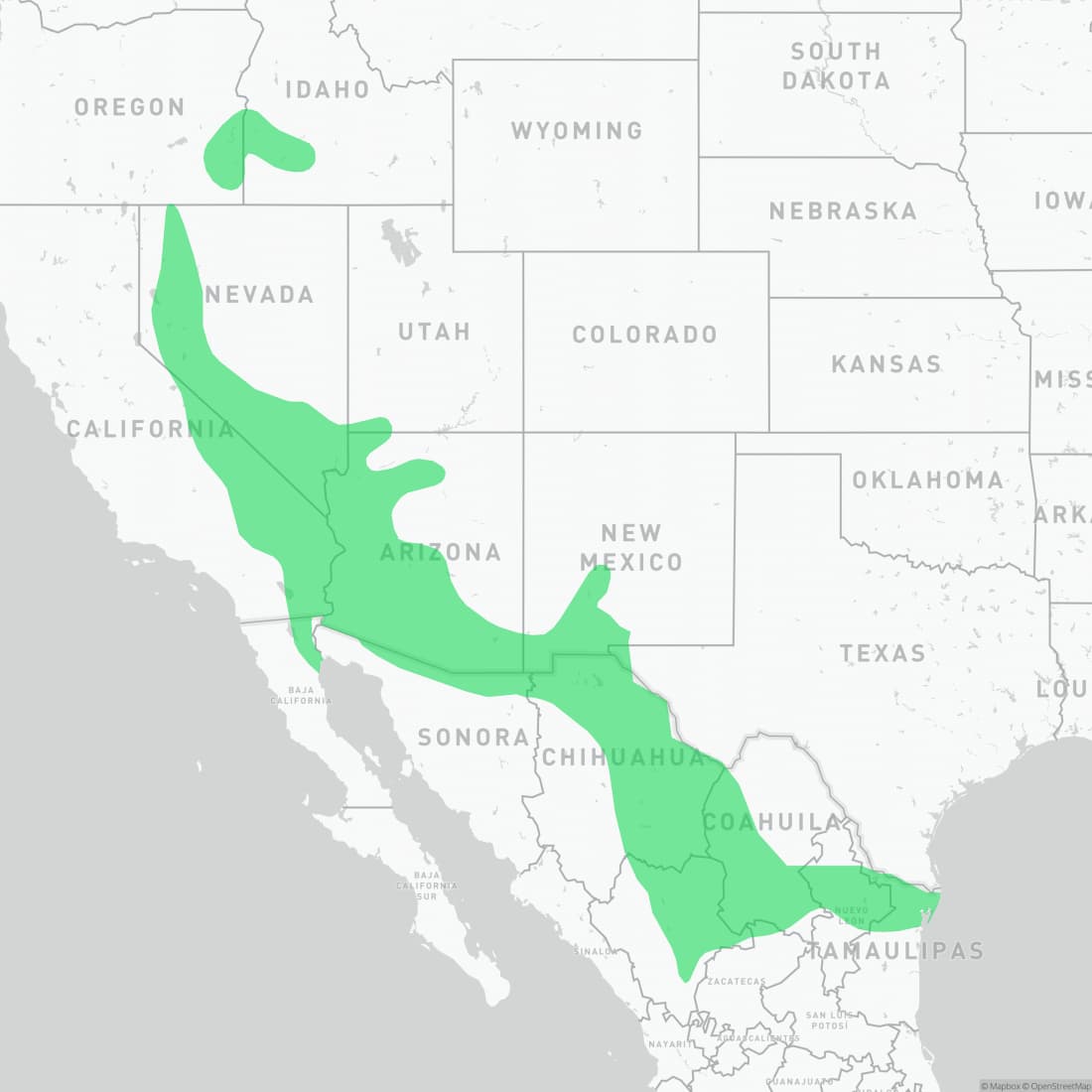 Range map for Taylor’s Ground Snake