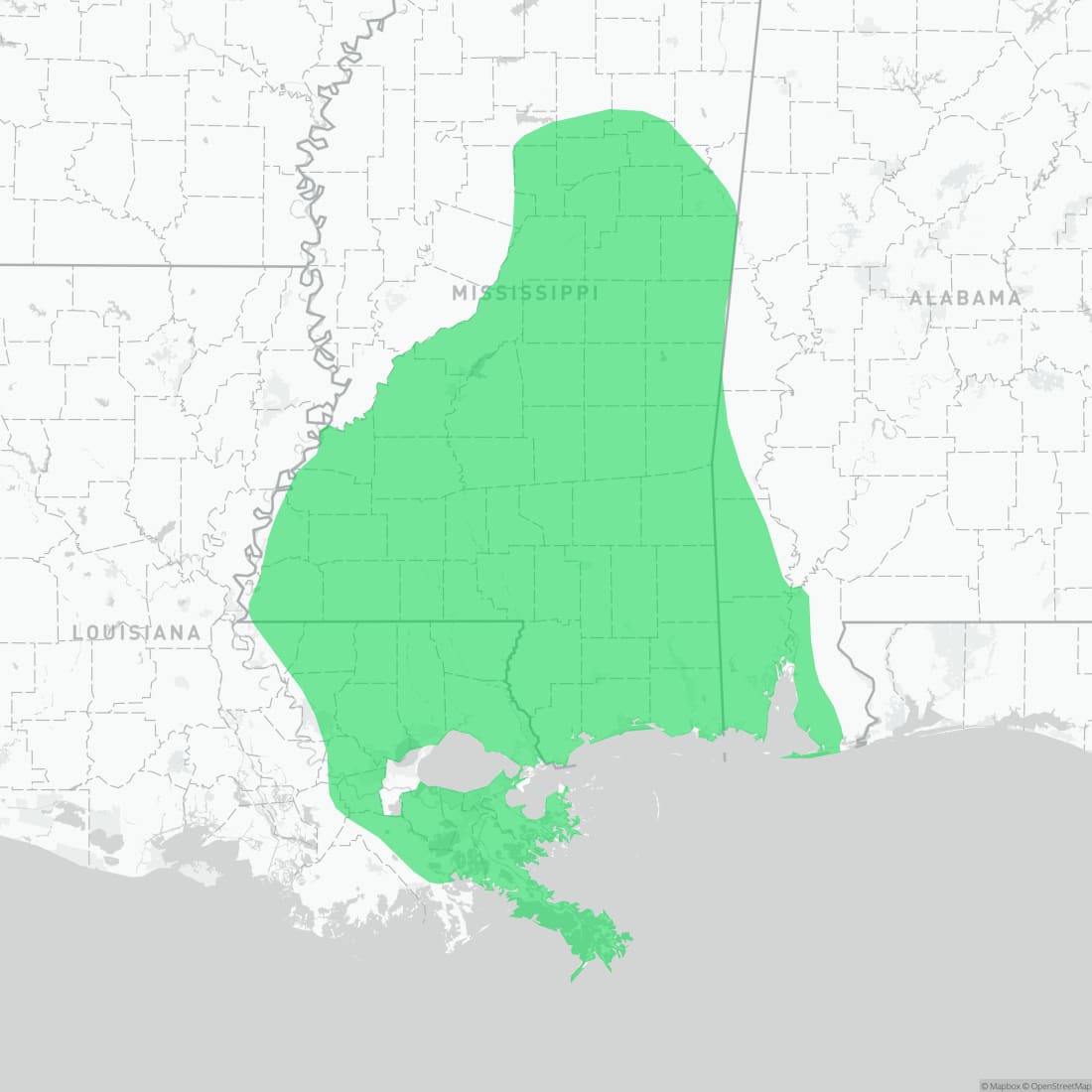 Range map for Valentine’s Southern Dusky Salamander