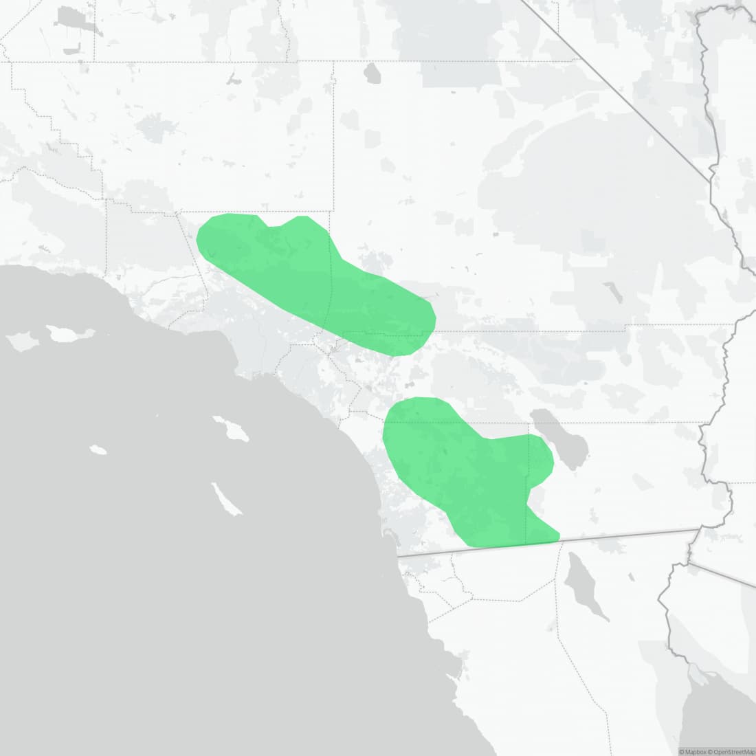 Range map for Southern Sagebrush Lizard